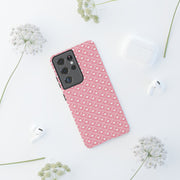 Cute Patterned Samsung Galaxy Phone Case - Tough Cases with Pink Hearts