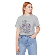 Floral Snake Unisex Jersey Tee - Stylish Graphic T-Shirt for Nature Lovers