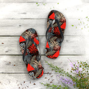 Tropical Print Flip Flops - Summer Vibes Sandals for Beach Lovers