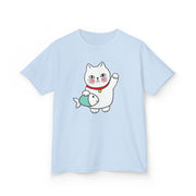 Cute Cat Graphic Kids Heavy Cotton Tee - Perfect for Animal Lovers