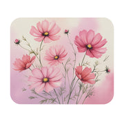 Floral Blossom Mouse Pad – Pink Cosmos Design for Home Office or Desk Decoration