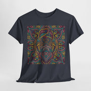 Trippy Nature Unisex Heavy Cotton Tee - Colorful Psychedelic Design