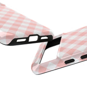 Chic Pink Gingham Google Pixel Phone Case for Tough Protection