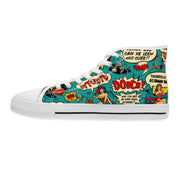 Comic Book Women's High Top Sneakers - Superhero Style Footwear