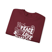 Peace Love Weed Unisex Crewneck Sweatshirt