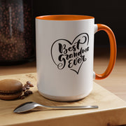 Best Grandma Ever Accent Coffee Mug - Perfect Gift for Mother's Day and Grandparent Celebrations
