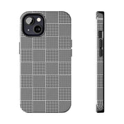 Chic Houndstooth Tough Phone Case - Stylish and Durable Protection
