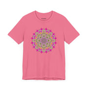 Luxe Mandala Unisex Jersey Tee - Vibrant Botanical Design
