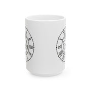 Elegant Clock Design Ceramic Mug - 11oz & 15oz