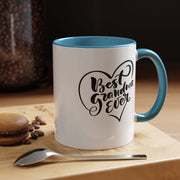 Best Grandma Ever Accent Coffee Mug - Perfect Gift for Mother's Day and Grandparent Celebrations