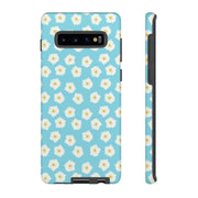 Floral Tough Samsung Galaxy Phone Case - Daisy Design for Summer Vibes