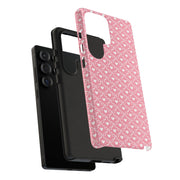 Cute Patterned Samsung Galaxy Phone Case - Tough Cases with Pink Hearts