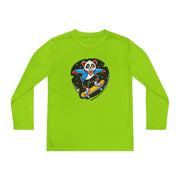 Youth Skateboarding Panda Long Sleeve Tee - Fun and Sporty Design for Active Kids