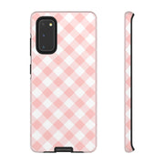 Stylish Pink Plaid Samsung Galaxy Tough Case for Smartphones
