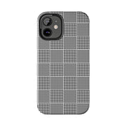 Chic Houndstooth Tough Phone Case - Stylish and Durable Protection