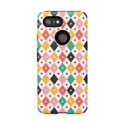 Colorful Diamond Pattern Google Pixel Phone Case - Tough Cases