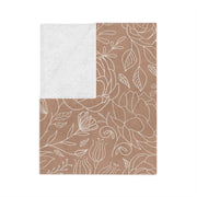 Cozy Floral Velveteen Microfiber Blanket - Perfect for Home Decor and Gifting