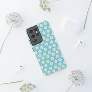 Floral Tough Samsung Galaxy Phone Case - Daisy Design for Summer Vibes
