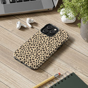 Leopard Print Tough Phone Case - Stylish Protection for Your Device