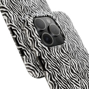 Zebra Print Tough Phone Case - Durable Protection for Style and Function