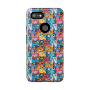 Colorful Cat Google Pixel Phone Case - Tough Cases for Pet Lovers