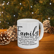 Family Definition Ceramic Mug - Gift for Loved Ones