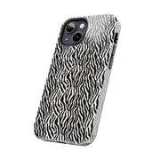 Zebra Print Tough Phone Case - Durable Protection for Style and Function
