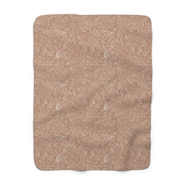 Cozy Floral Sherpa Fleece Blanket - Soft and Stylish