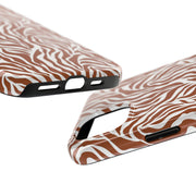 Stylish Zebra Print Tough Phone Case - Durable Protection & Trendy Design