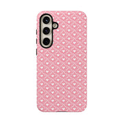 Cute Patterned Samsung Galaxy Phone Case - Tough Cases with Pink Hearts