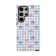 Cute Bow Pattern Tough Samsung Galaxy Phone Case - Stylish Protective Cover for Everyday Use