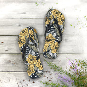 Tropical Floral Flip Flops | Summer Beach Sandals for Vacation