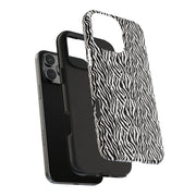 Zebra Print Tough Phone Case - Durable Protection for Style and Function