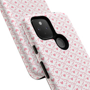 Pink Heart Pattern Google Pixel Tough Case - Stylish and Durable Phone Cover