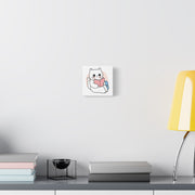 Cute Cat Reading Canvas Art - Perfect for Cat Lovers