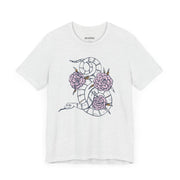 Floral Snake Unisex Jersey Tee - Stylish Graphic T-Shirt for Nature Lovers