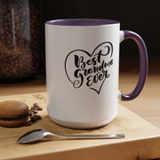 Best Grandma Ever Accent Coffee Mug - Perfect Gift for Mother's Day and Grandparent Celebrations
