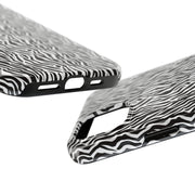 Zebra Print Tough Phone Case - Durable Protection for Style and Function