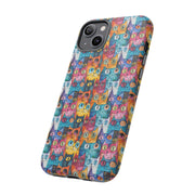 Playful Cat iPhone Case - Tough & Colorful Design