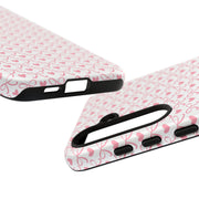 Stylish Samsung Galaxy Phone Case with Pink Ribbon Design