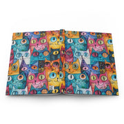 Vibrant Cat-Themed Hardcover Journal for Cat Lovers