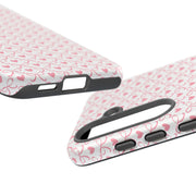 Stylish Samsung Galaxy Phone Case with Pink Ribbon Design