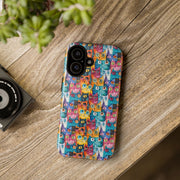 Playful Cat iPhone Case - Tough & Colorful Design