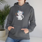 Cute Cat Music Lover Hoodie - Unisex Heavy Blend™ Sweatshirt