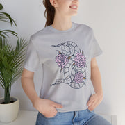 Floral Snake Unisex Jersey Tee - Stylish Graphic T-Shirt for Nature Lovers
