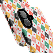 Colorful Playing Card Pattern Tough Case for iPhone