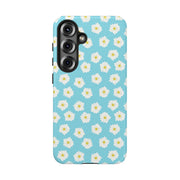 Floral Tough Samsung Galaxy Phone Case - Daisy Design for Summer Vibes