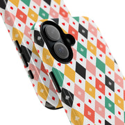 Colorful Playing Card Pattern Tough Case for iPhone