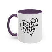 Best Grandma Ever Accent Coffee Mug - Perfect Gift for Mother's Day and Grandparent Celebrations