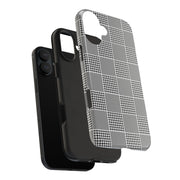 Chic Houndstooth Tough Phone Case - Stylish and Durable Protection